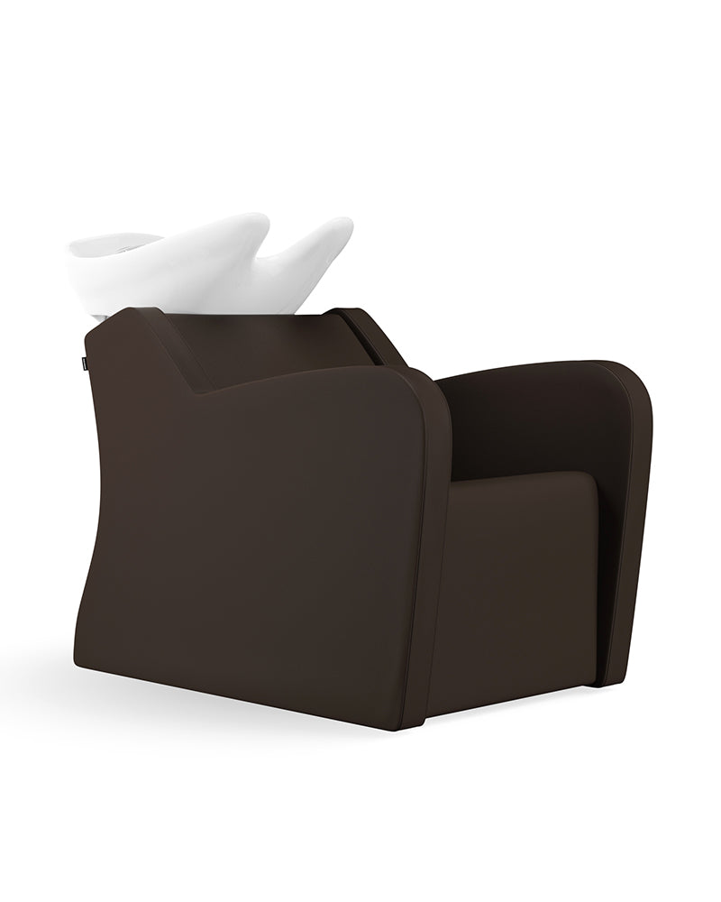 Fredda II - Brown washing unit with massage with white basin